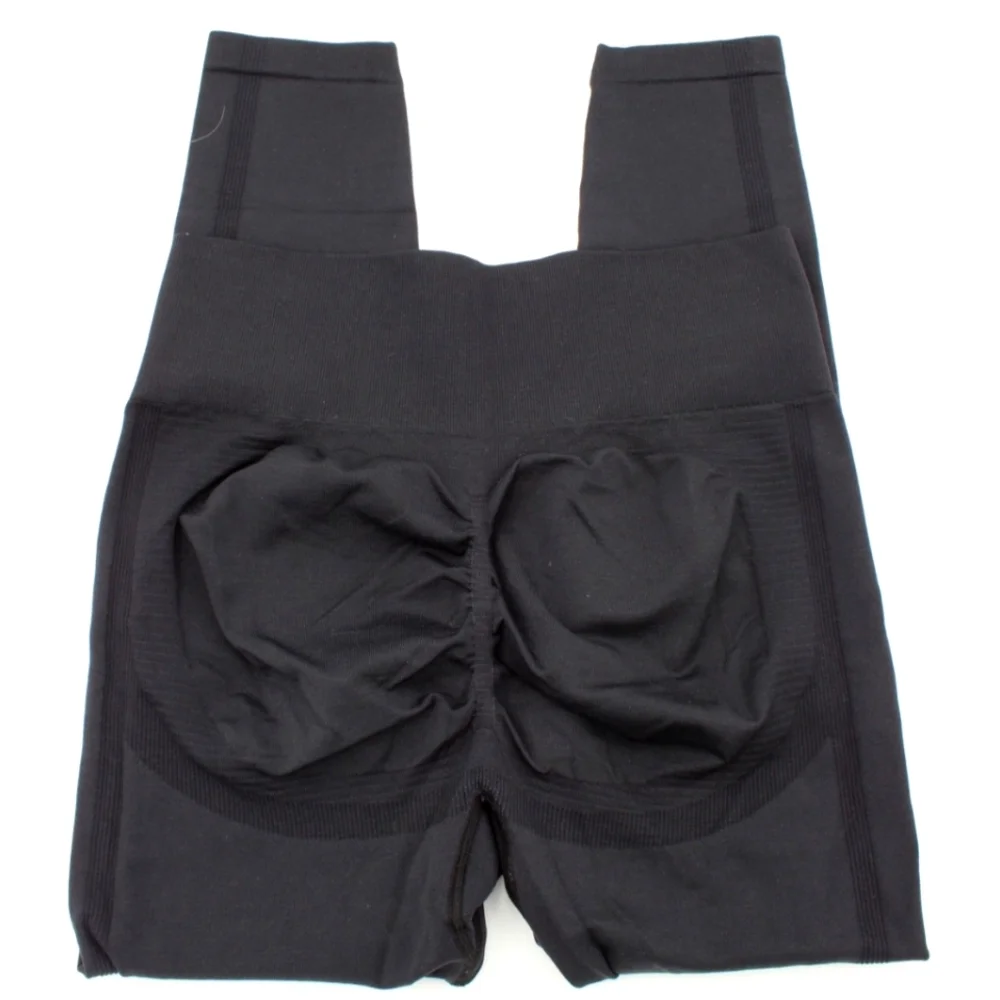 Black Ribbed Activewear Leggings – Size M - Picture 2 of 4